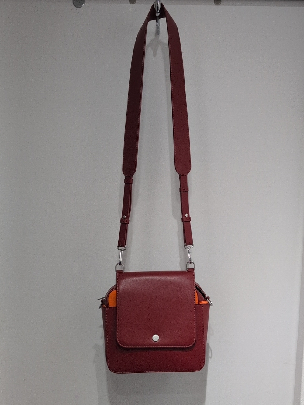 COS Colorblock Red/Orange Crossbody Bag